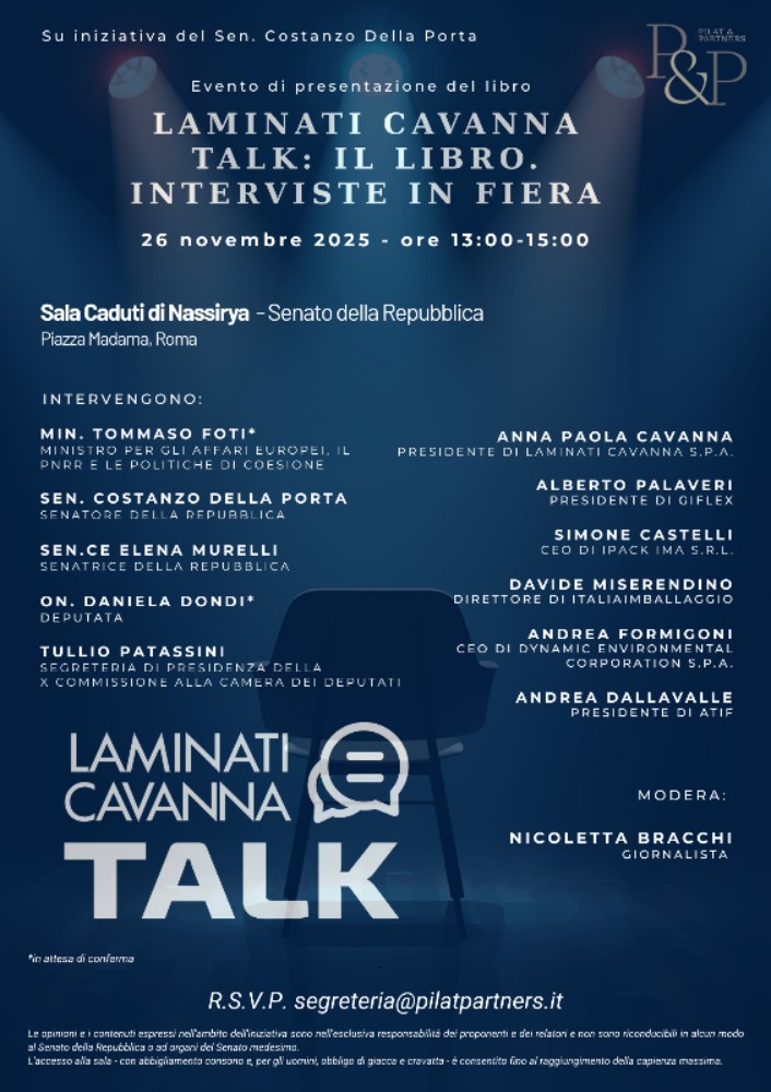 Locandina Laminati Cavanna Talk 26 11 25